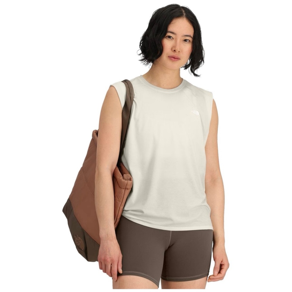 North Face Women's white dune muscle Tank Top NWT, Size XS